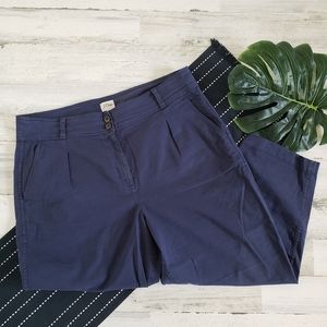 J.Crew| Pleated Pant In Garment Dyed Chino Blue Size 16